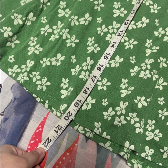 Toad&Co Chaka Green Floral A-Line short Skirt size large - Picture 3 of 5